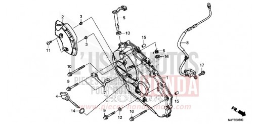 RIGHT CRANKCASE COVER (CTX700A) CTX700AE de 2014